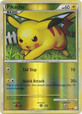 Pikachu - 78/123 - Common - Reverse Holo | HeartGold SoulSilver