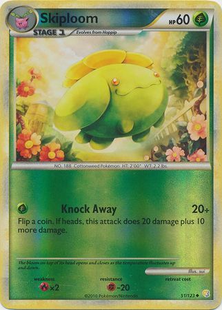 Skiploom - 51/123 - Uncommon - Reverse Holo | HeartGold SoulSilver