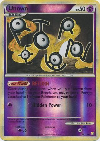 Unown (a) - 54/123 - Uncommon - Reverse Holo | HeartGold SoulSilver