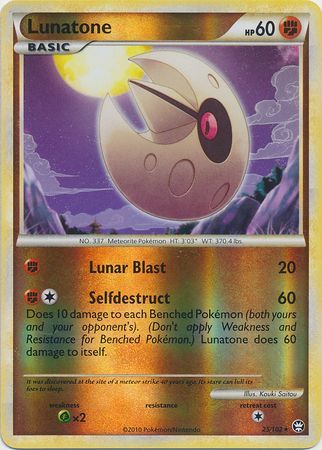 Lunatone - 25/102 - Rare - Reverse Holo | HS Triumphant