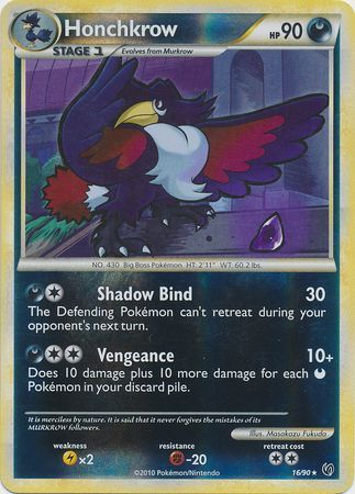 Honchkrow - 16/90 - Rare - Reverse Holo | HS Undaunted