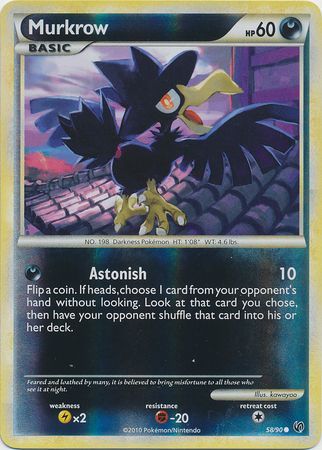 Murkrow - 58/90 - Common - Reverse Holo | HS Undaunted
