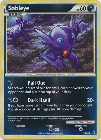 Sableye - 35/90 - Uncommon - Reverse Holo | HS Undaunted