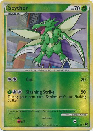 Scyther - 65/90 - Common - Reverse Holo | HS Undaunted