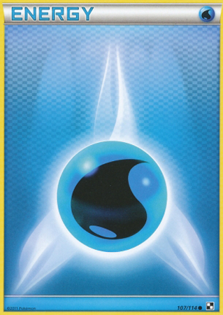 Water Energy - 107/114 - Common - Reverse Holo | Black and White