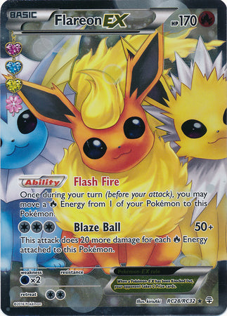 Flareon-EX - RC28/RC32 - Full Art Ultra Rare | Generations