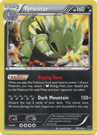 Tyranitar - 56/124 - Holo Rare | XY - Fates Collide
