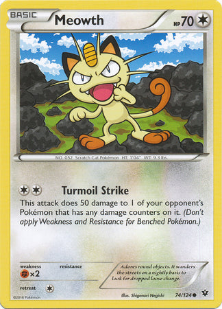 Meowth - 74/124 - Common | XY - Fates Collide