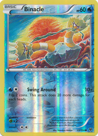 Binacle - 22/124 - Common - Reverse Holo | XY - Fates Collide