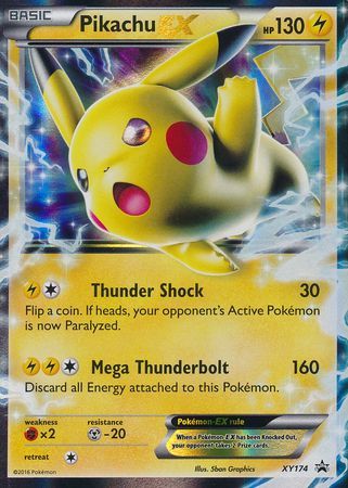 Pikachu EX - XY174 - Battle Heart Tins Promo | XY - Black Star Promos
