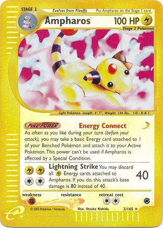 Ampharos - 2/165 - Holo Rare - Reverse Holo | Expedition