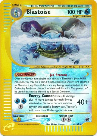Blastoise - 4/165 - Holo Rare - Reverse Holo | Expedition