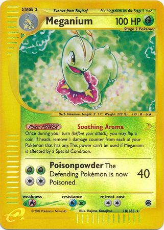 Meganium - 18/165 - Holo Rare - Reverse Holo | Expedition