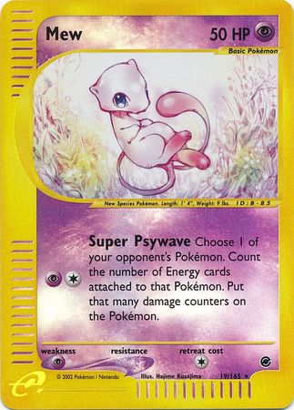 Mew - 19/165 - Holo Rare - Reverse Holo | Expedition