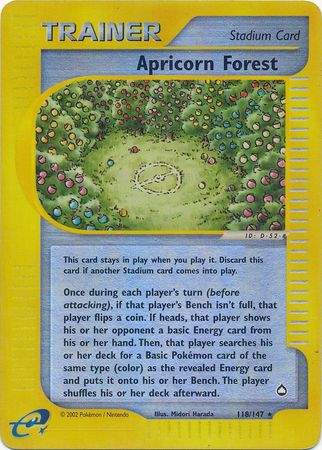 Apricorn Forest - 118/147 - Rare - Reverse Holo | Aquapolis