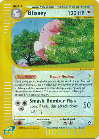 Blissey - 6/147 - Rare - Reverse Holo | Aquapolis