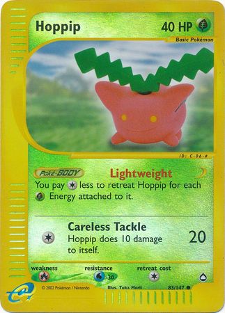 Hoppip - 83/147 - Common - Reverse Holo | Aquapolis