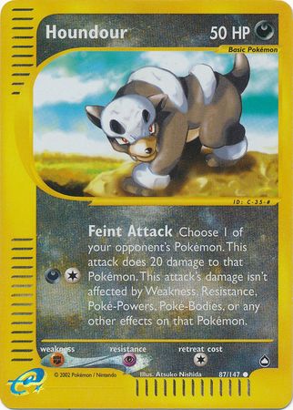 Houndour - 87/147 - Common - Reverse Holo | Aquapolis