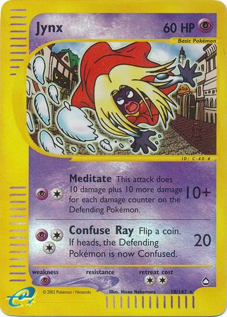 Jynx - 18/147 - Rare - Reverse Holo | Aquapolis