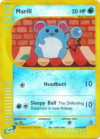 Marill - 53/147 - Uncommon - Reverse Holo | Aquapolis