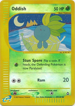 Oddish - 97/147 - Common - Reverse Holo | Aquapolis