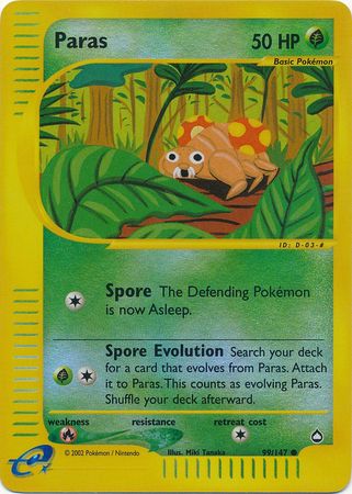 Paras - 99/147 - Common - Reverse Holo | Aquapolis