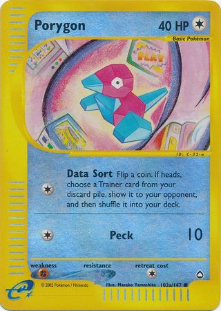 Porygon - 103a/147 - Common - Reverse Holo | Aquapolis