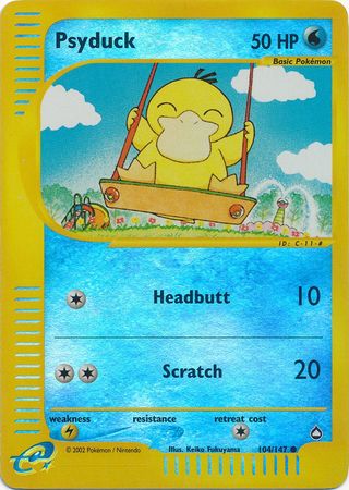 Psyduck - 104/147 - Common - Reverse Holo | Aquapolis