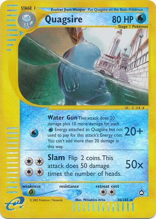 Quagsire - 30/147 - Rare - Reverse Holo | Aquapolis