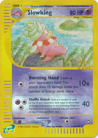Slowking - 34/147 - Rare - Reverse Holo | Aquapolis