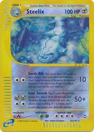 Steelix - 35/147 - Rare - Reverse Holo | Aquapolis
