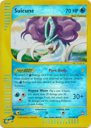 Suicune - 37/147 - Rare - Reverse Holo | Aquapolis