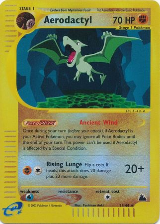 Aerodactyl - 1/144 - Rare - Reverse Holo | Skyridge