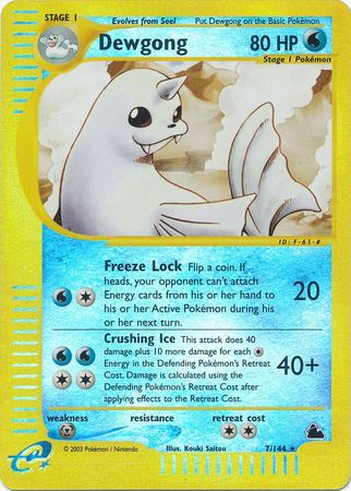 Dewgong - 7/144 - Rare - Reverse Holo | Skyridge