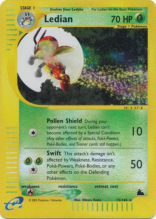 Ledian - 15/144 - Rare - Reverse Holo | Skyridge