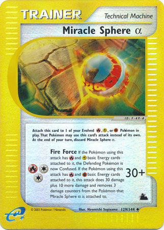 Miracle Sphere Alpha - 129/144 - Uncommon - Reverse Holo | Skyridge