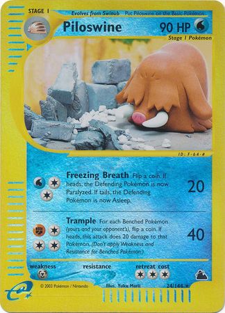 Piloswine - 24/144 - Rare - Reverse Holo | Skyridge