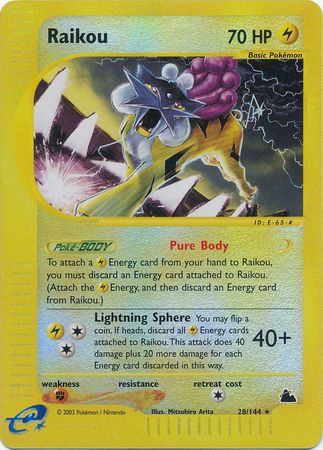 Raikou - 28/144 - Rare - Reverse Holo | Skyridge