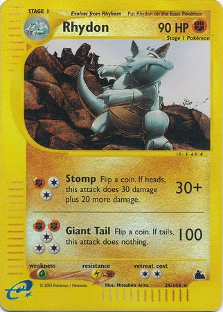 Rhydon - 29/144 - Rare - Reverse Holo | Skyridge