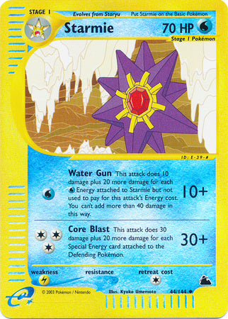 Starmie - 44/144 - Uncommon - Reverse Holo | Skyridge
