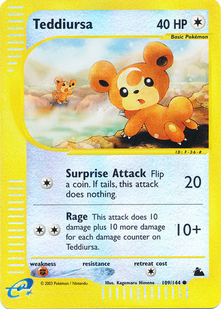 Teddiursa - 109/144 - Common - Reverse Holo | Skyridge