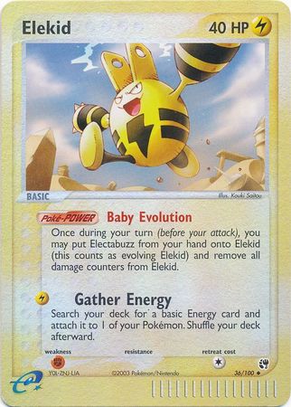 Elekid - 36/100 - Uncommon - Reverse Holo | EX Sandstorm