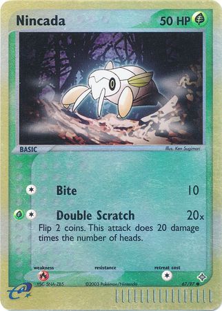 Nincada - 67/97 - Common - Reverse Holo | EX Dragon