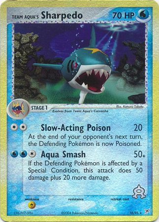 Team Aqua's Sharpedo - 18/95 - Reverse | EX Team Magma vs Team Aqua