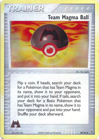 Team Magma Ball - 80/95 - Reverse Holo | EX Team Magma vs Team Aqua