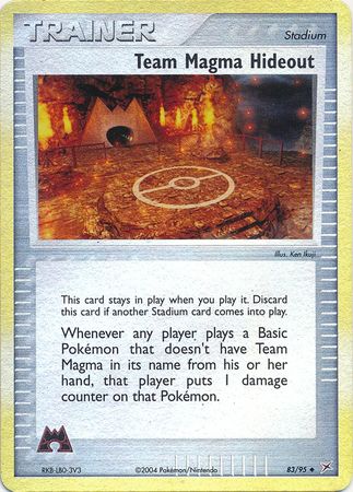 Team Magma Hideout - 83/95 - Reverse | EX Team Magma vs Team Aqua