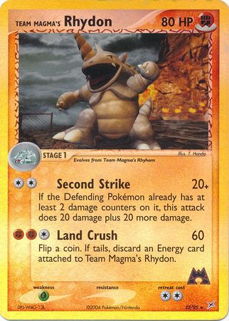 Team Magma's Rhydon - 22/95 - Reverse | EX Team Magma vs Team Aqua