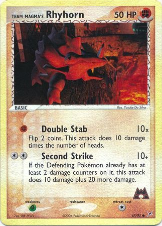 Team Magma's Rhyhorn - 67/95 - Reverse | EX Team Magma vs Team Aqua