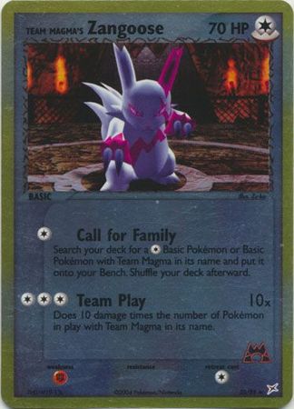 Team Magma's Zangoose - 23/95 - Reverse | EX Team Magma vs Team Aqua
