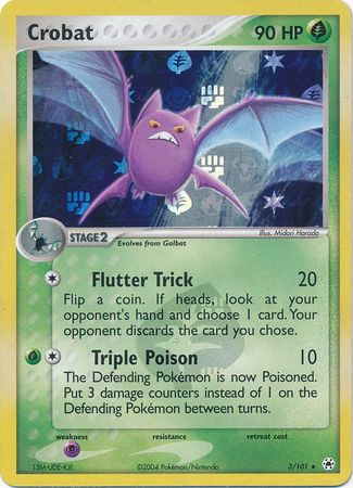 Crobat - 3/101 - Holo Rare - Reverse Holo | EX Hidden Legends